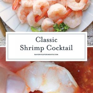 Collage of Classic Shrimp Cocktail for Pinterest