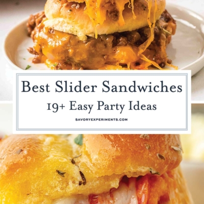 collage of slider sandwiches recipes for parties