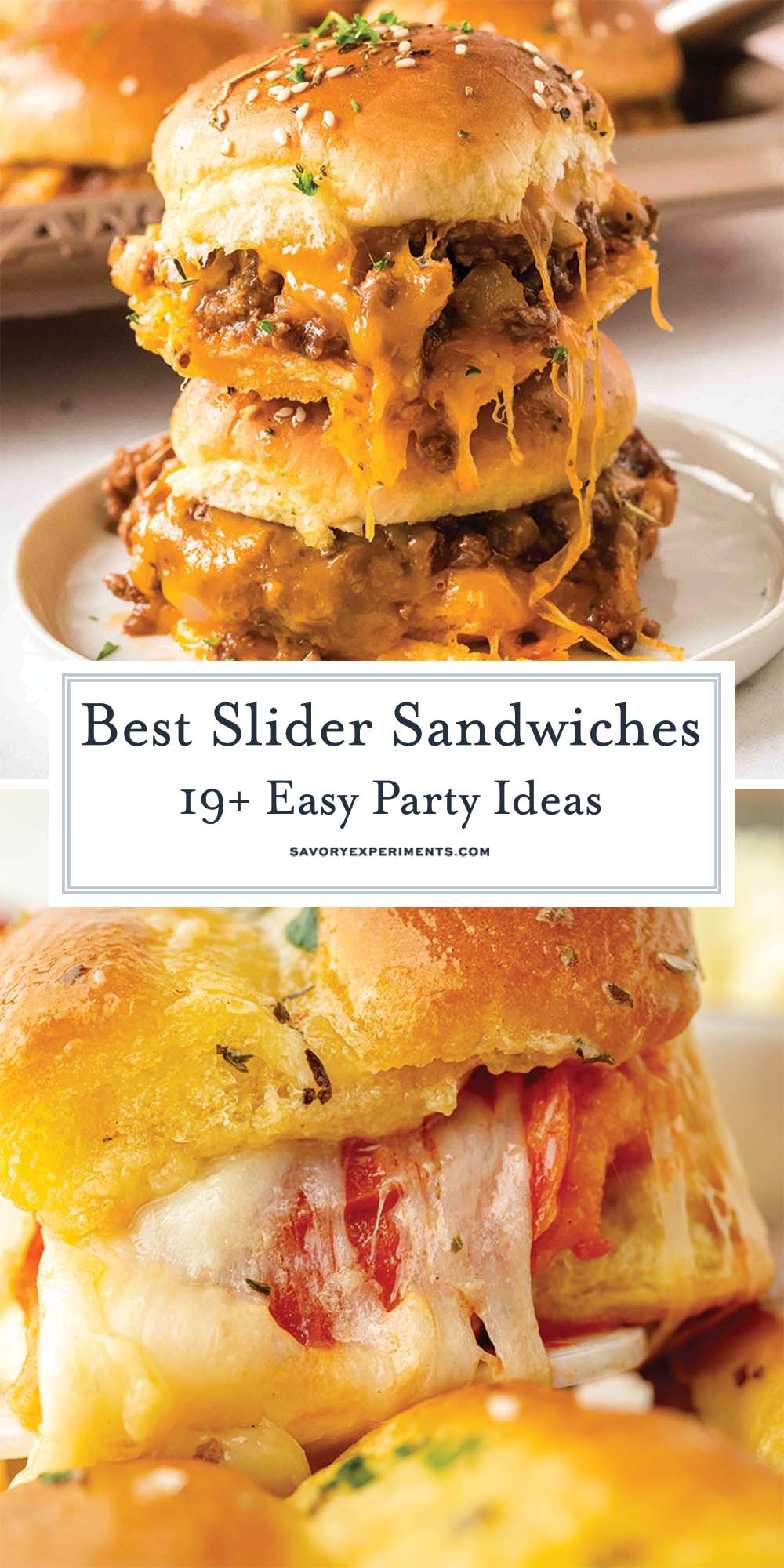 collage of slider sandwiches recipes for parties