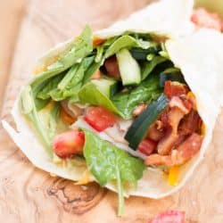 turkey wrap with lettuce