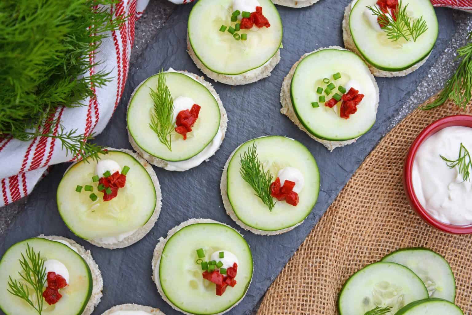 Cucumber Sandwiches Cucumber Canapes Easy Finger Sandwiches