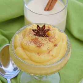 This 5-Minute Eggnog Pudding is one of the tastiest homemade pudding recipes you'll ever make, with instant pudding and a few festive ingredients! #puddingrecipes #eggnogpudding #homemadepudding www.savoryexperiments.com