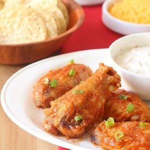 baked chicken wings with taco sauce