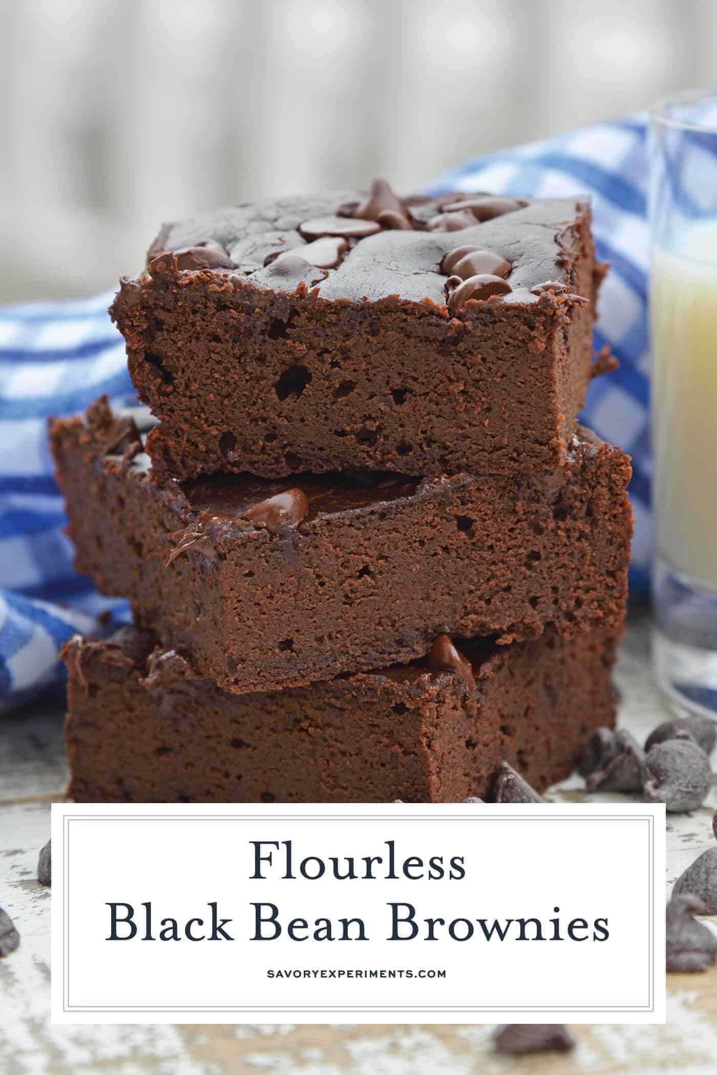 Flourless Black Bean Brownies are a delicious, fudgy gluten free brownie recipe. Healthy brownie recipes have never tasted this good! #glutenfreebrownies #homemadebrownies #flourlessbrownies #blackbeanbrownies www.savoryexperiments.com