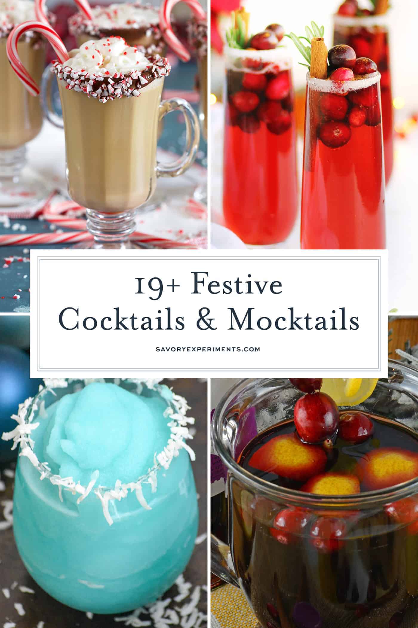 Christmas cocktail collage