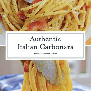 Collage of Authentic Carbonara for Pinterest