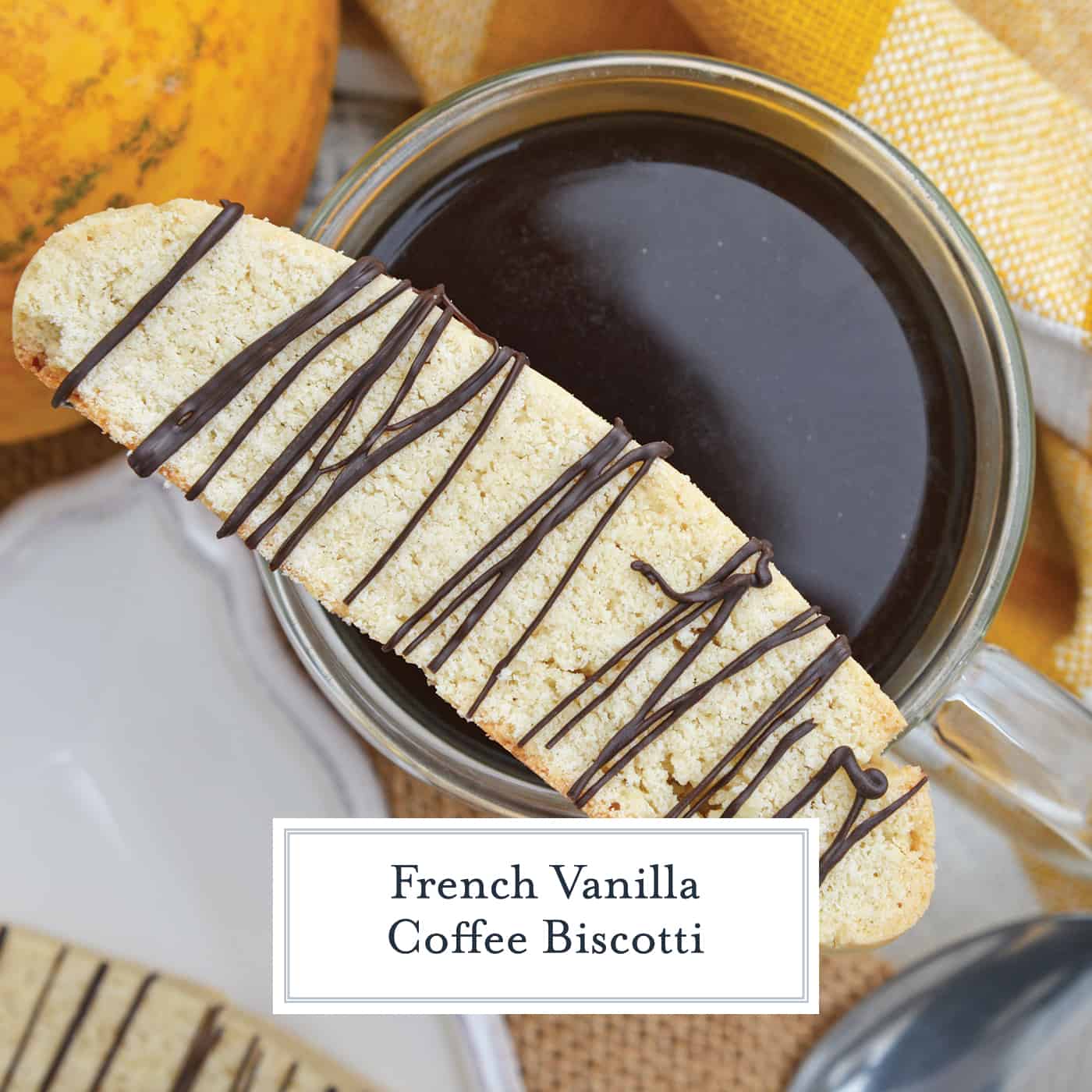 Vanilla Mocha Biscotti are easy to make and perfect for pairing with coffee or tea. Subtle coffee, vanilla and chocolate flavors make them suitable for any occasion. #homemadebiscotti #biscottirecipe www.savoryexperiments.com