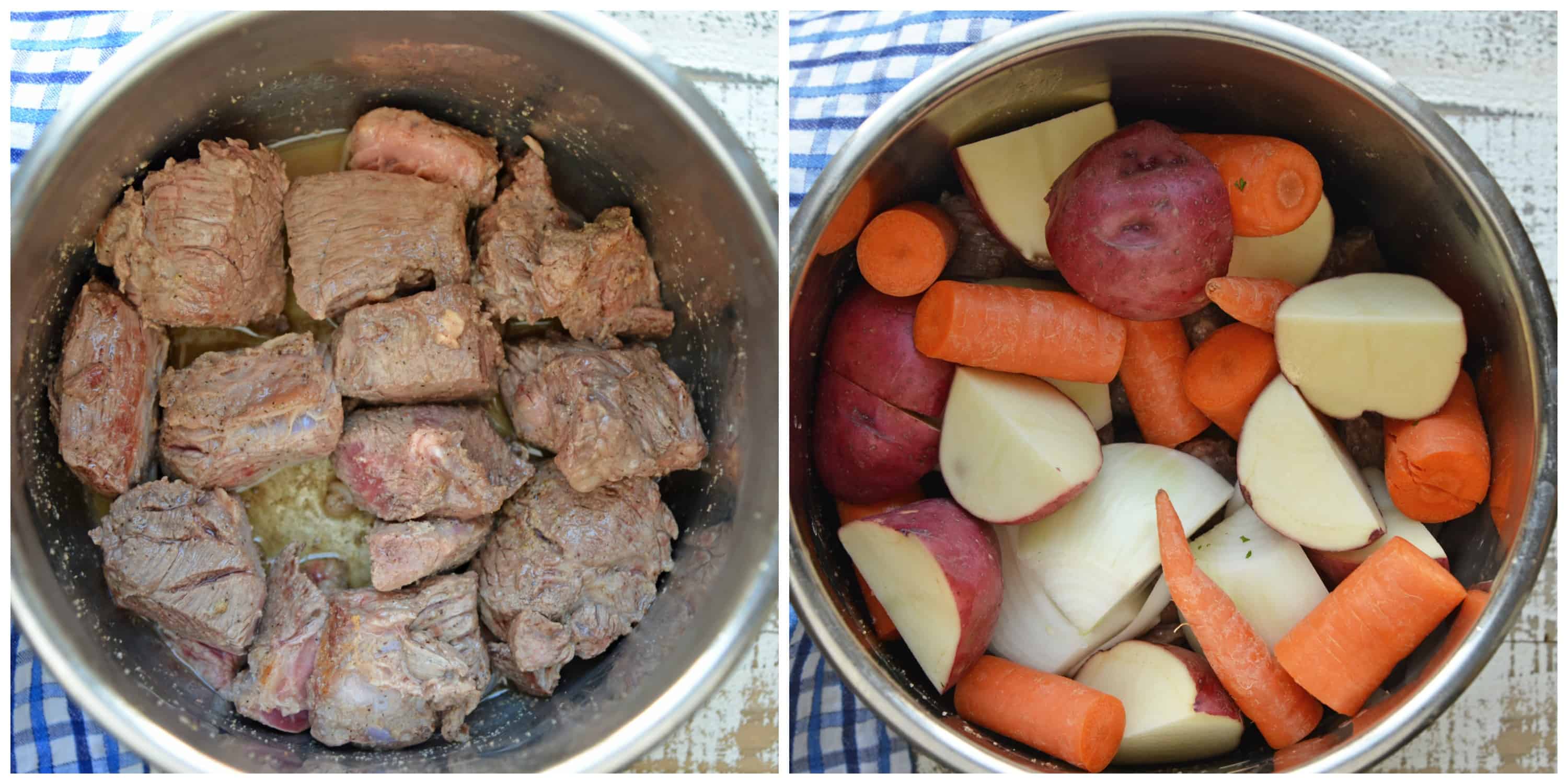 Meat and Vegetables in Pressure Cooker