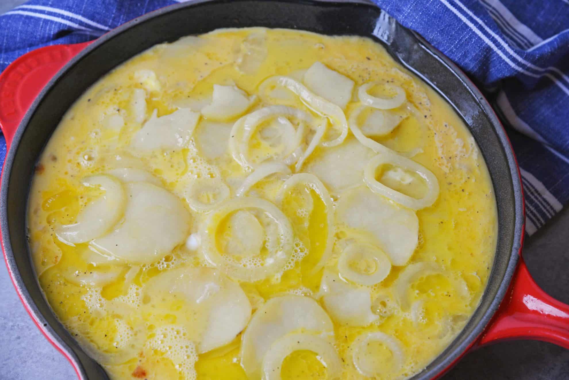 Seasoning My Iron with Spanish Tortilla : r/castiron