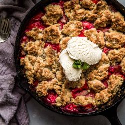 strawberry rhubarb cobbler