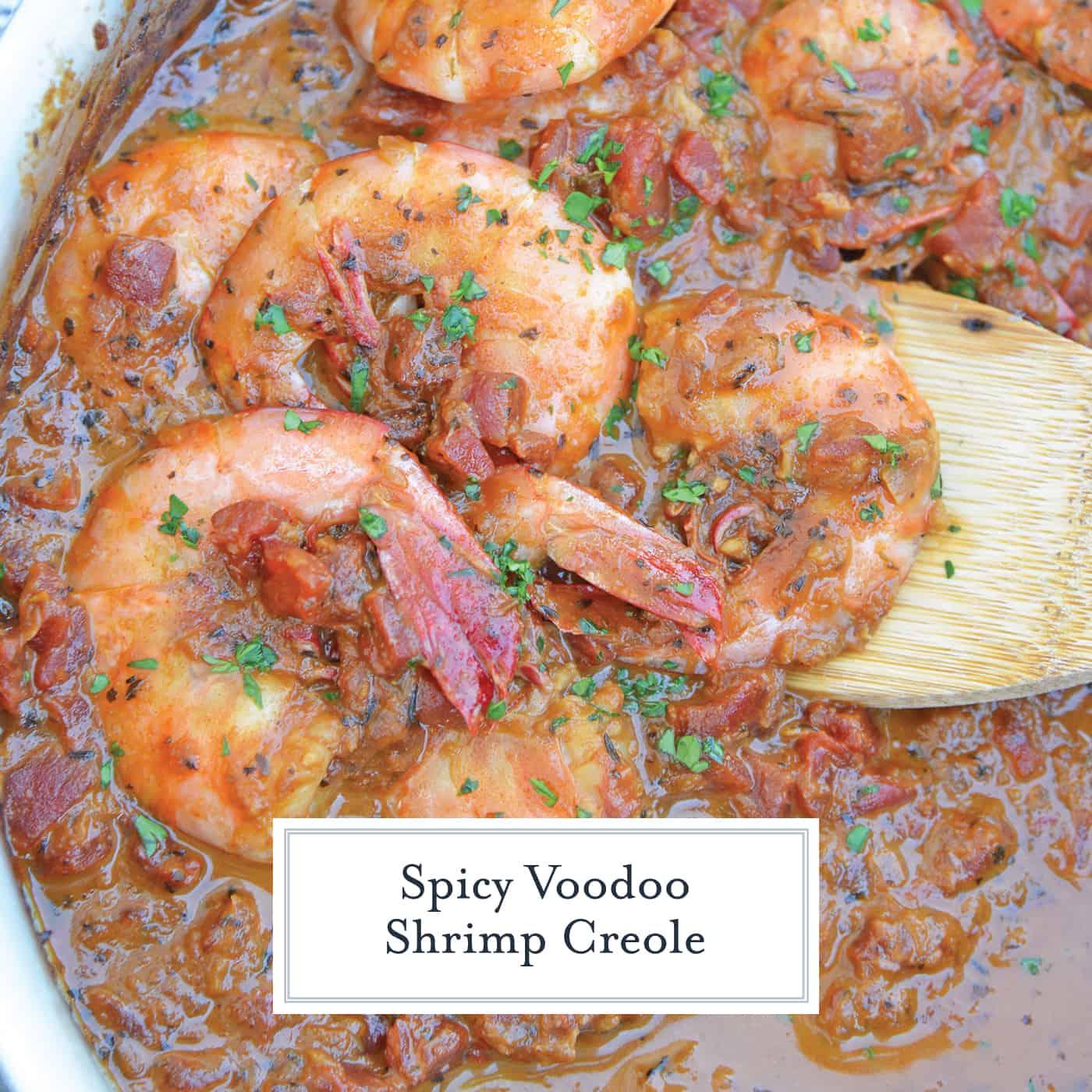 Voodoo Shrimp Creole is a tomato-based dish using shrimp and beer to make a sweet and spicy broth. Serve over rice or grits for a full meal. #voodooshrimp #shrimpcreole www.savoryexperiments.com 