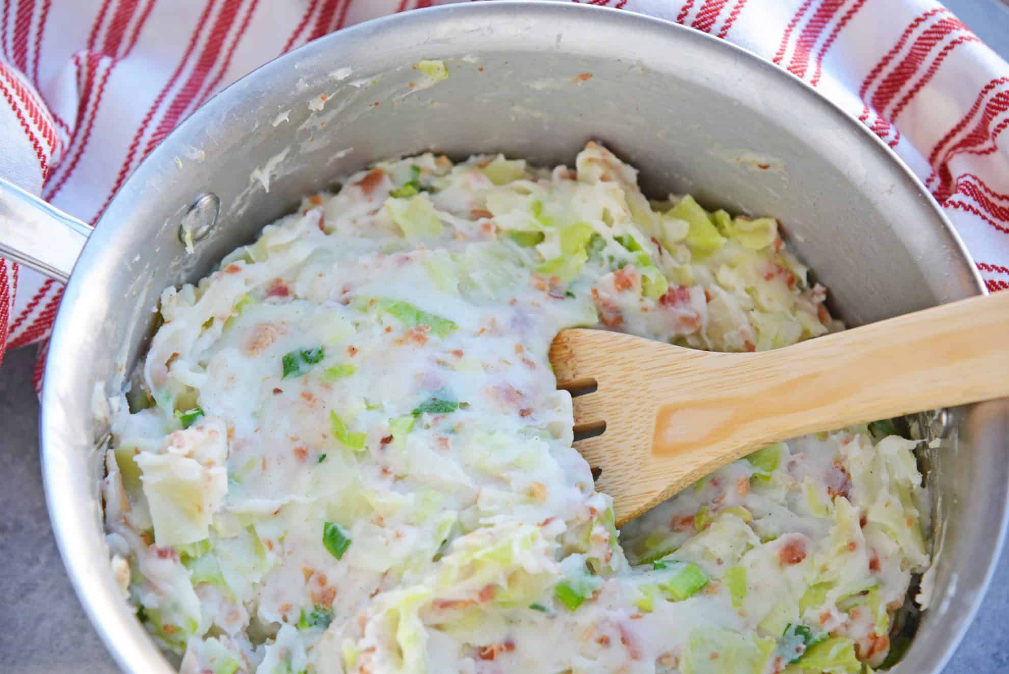 Colcannon in a saucepan