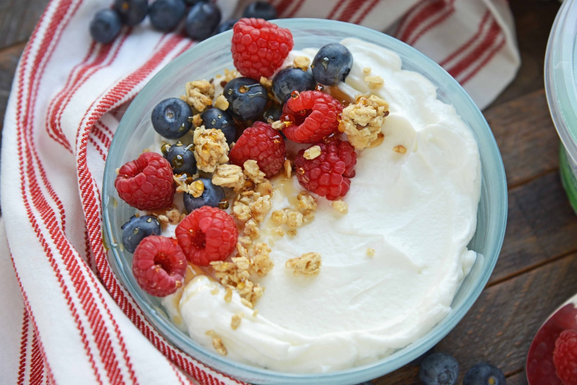 Bowl of Yogurt with Fresh Berries and Granola