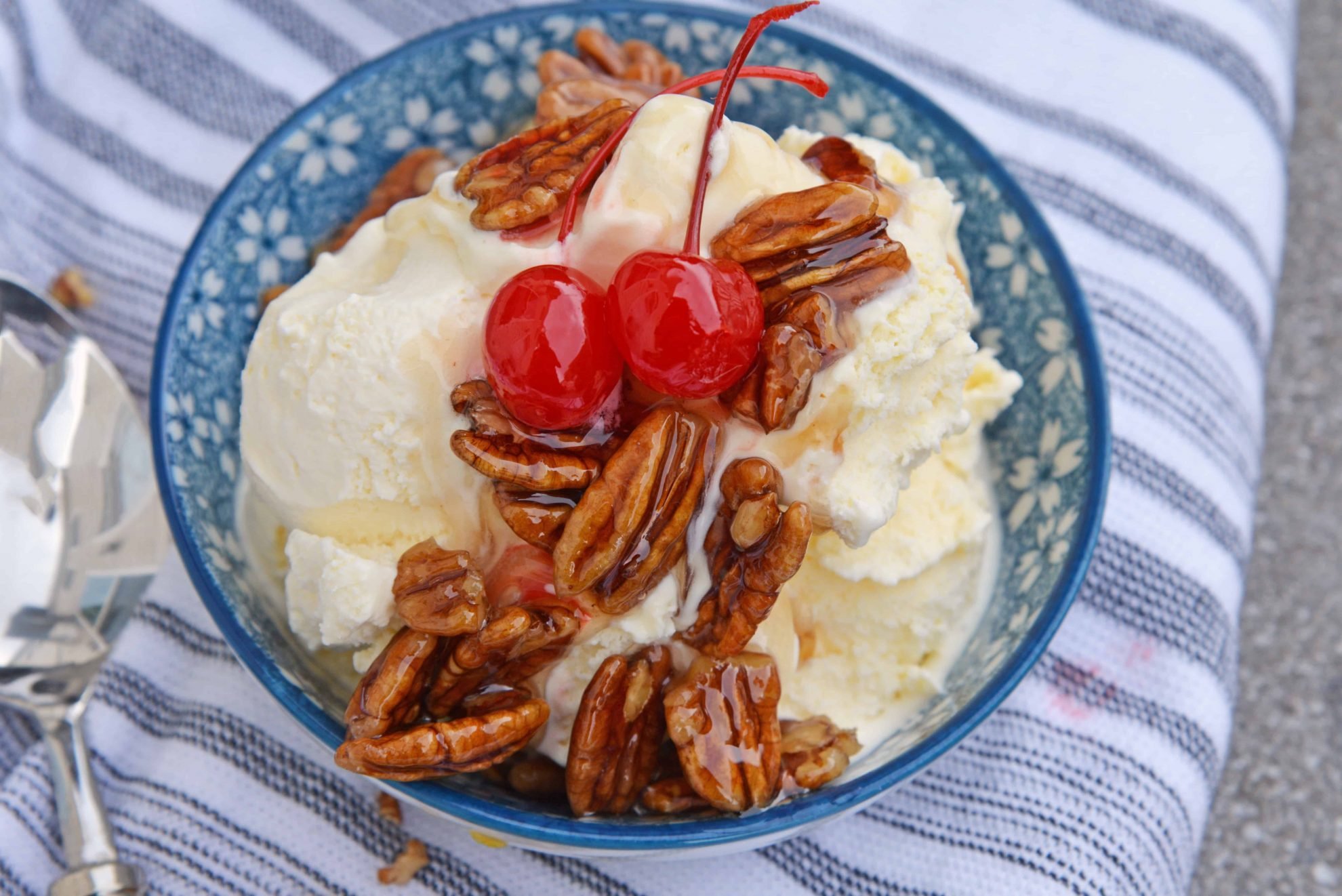 Praline Caramel Sauce on ice cream