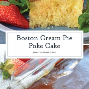 Boston Cream Poke Cake for Pinterest