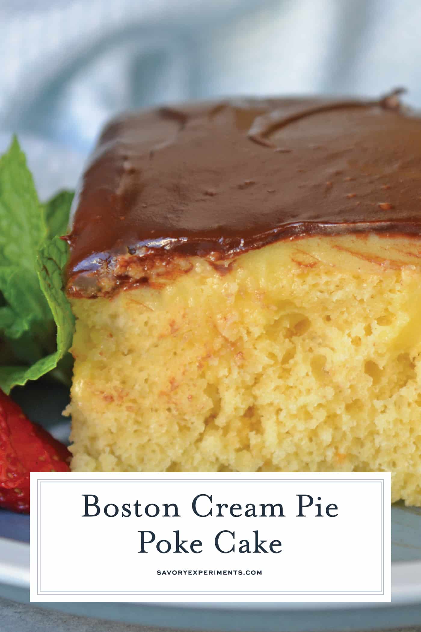 Slice of Boston Cream Pie