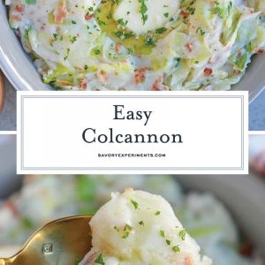 Closeups of Irish Colcannon for Pinterest