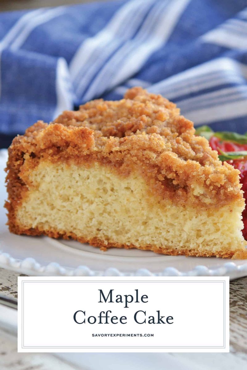 Slice of maple coffee cake