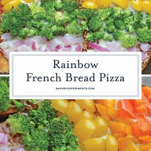 Rainbow French Bread Pizza for Pinterest