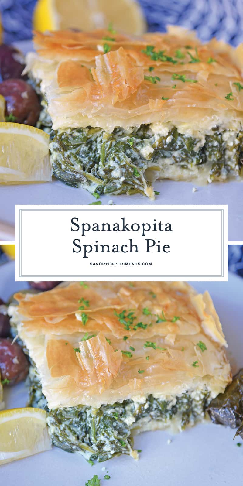 Spanakopita Spinach Pie for Pinterest