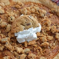 Chocolate Chip Cookie in whipped cream in chess pie