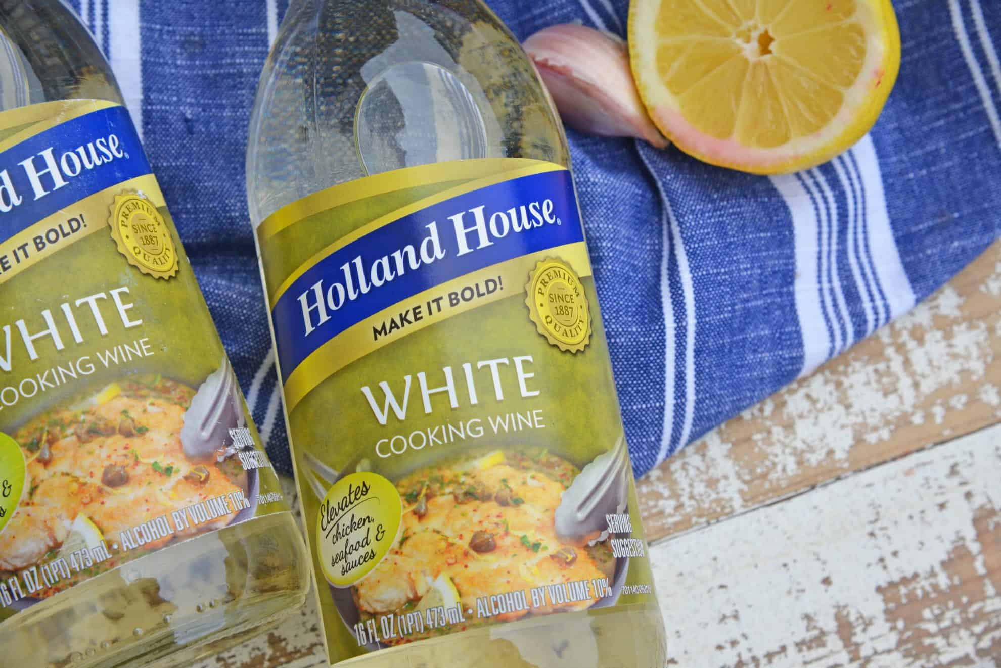 Close up of Holland House White Cooking Wine