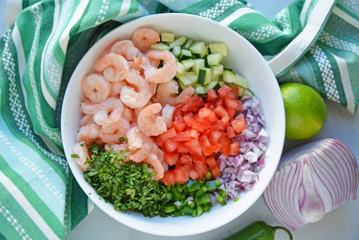 Mexican Shrimp Cocktail Ingredients