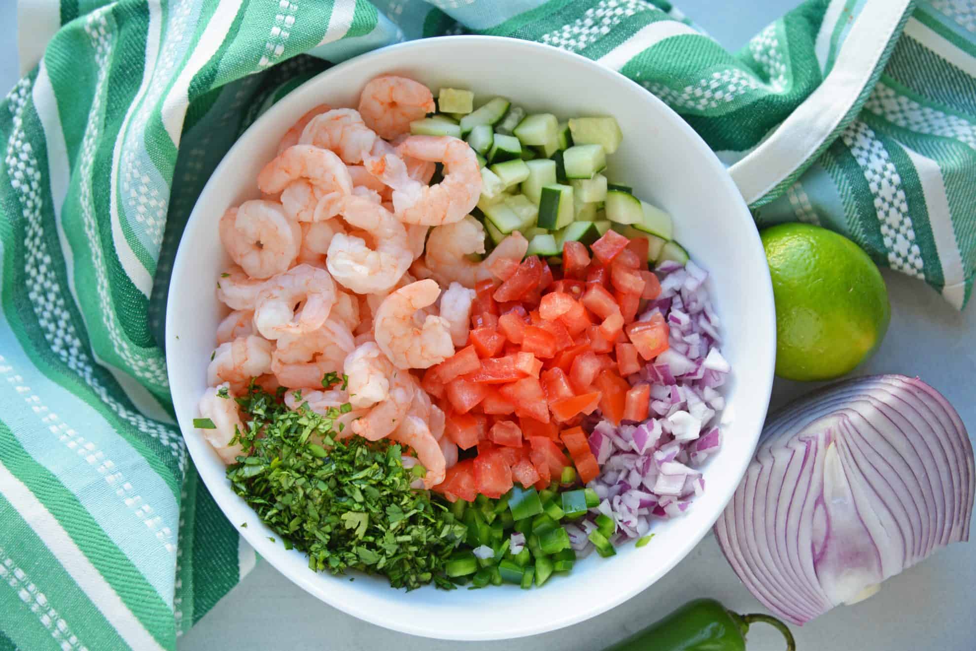 Mexican Shrimp Cocktail Ingredients 