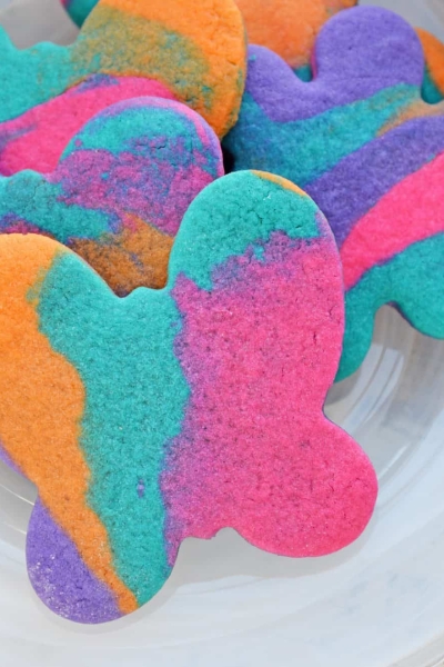 Tie Dye Butterfly Sugar Cookie