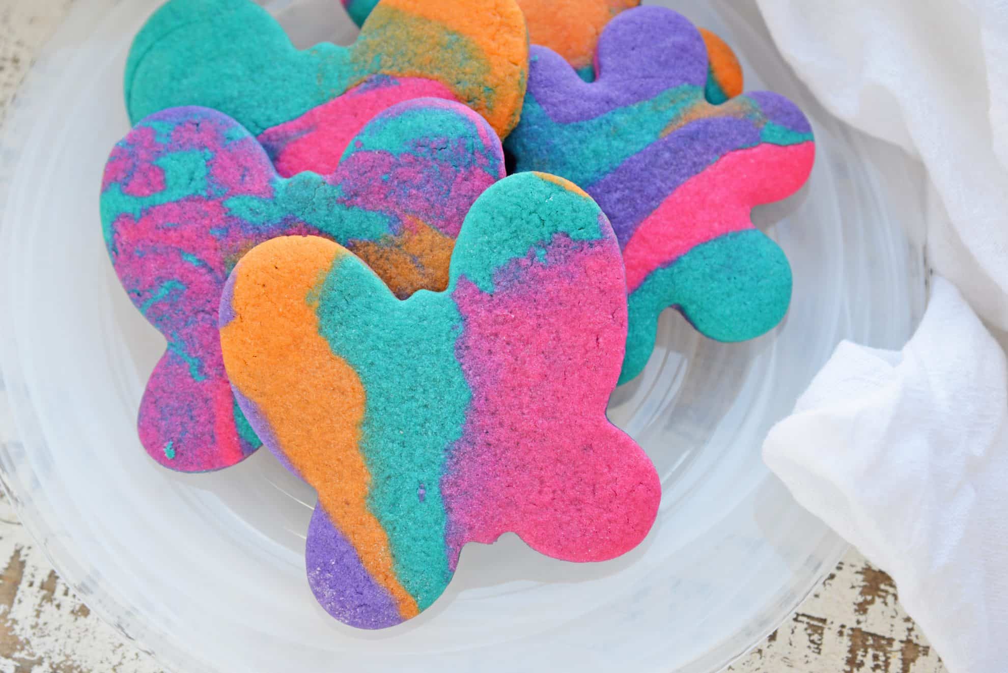 Tie Dye Butterfly Sugar Cookie