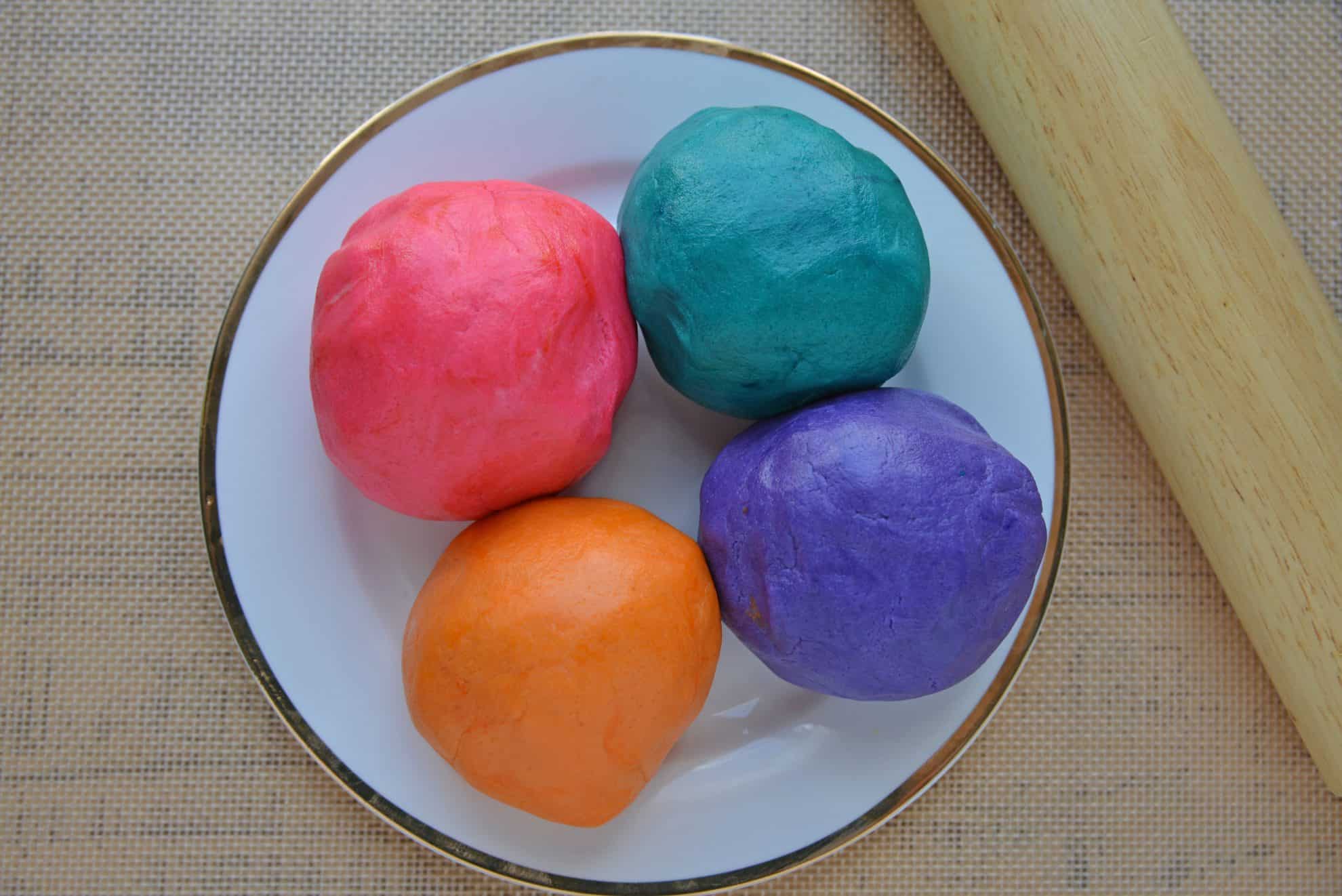 Colored sugar cookie dough