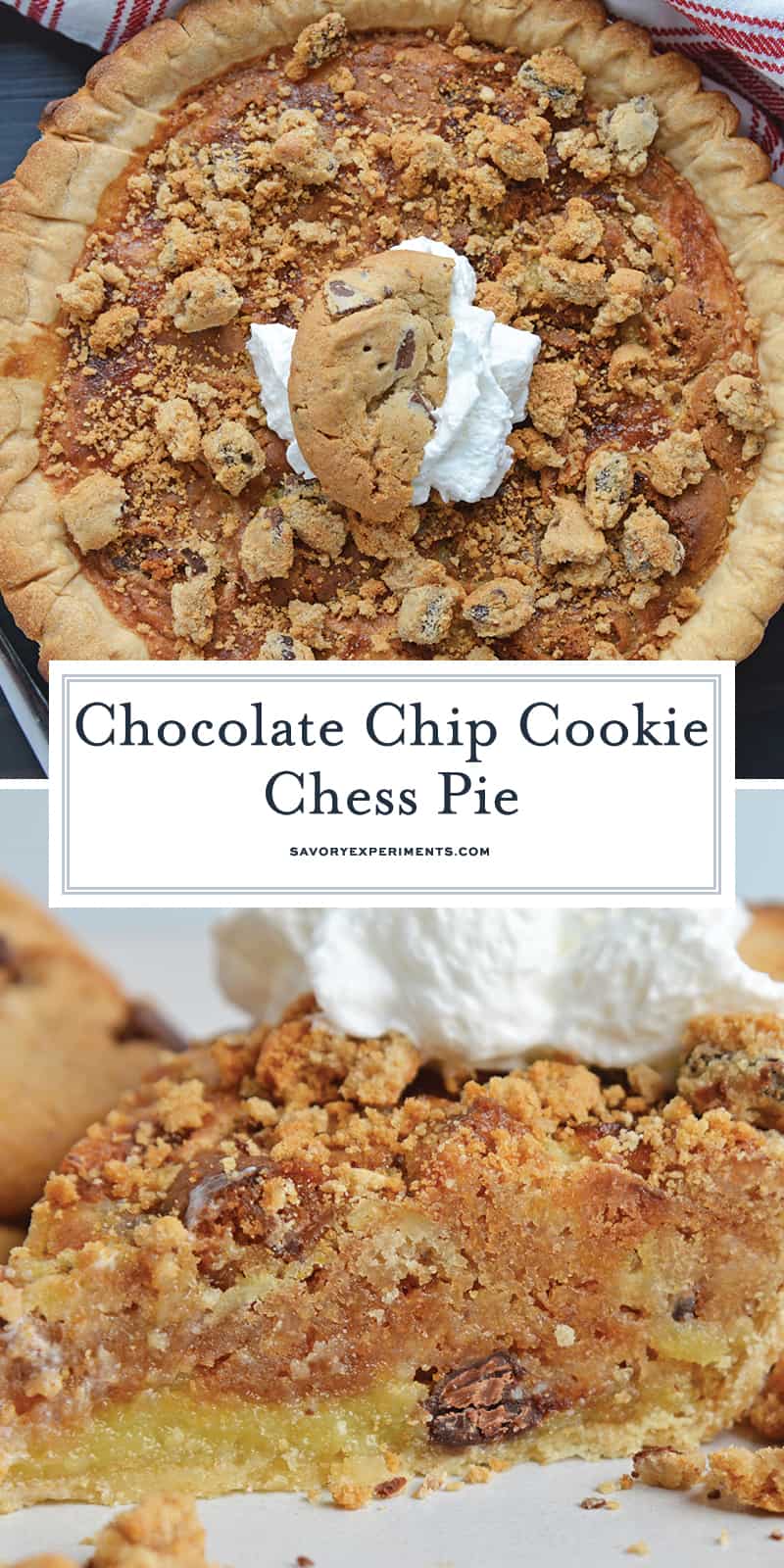 Chocolate Chip Chess Pie for Pinterest