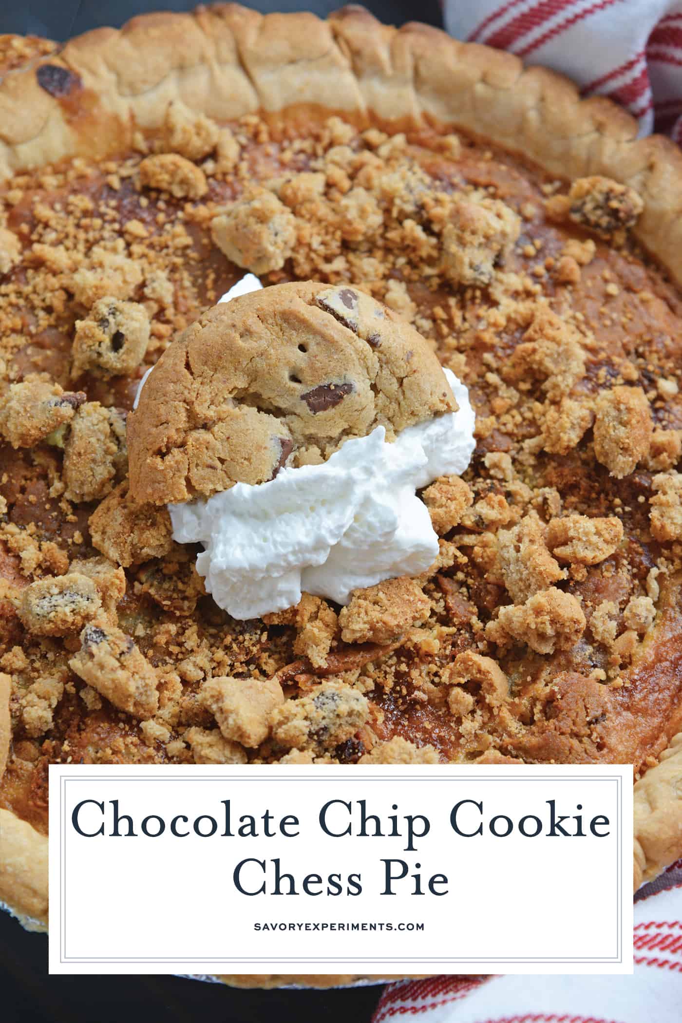 Angle of Chocolate Chip Cookie Chess Pie