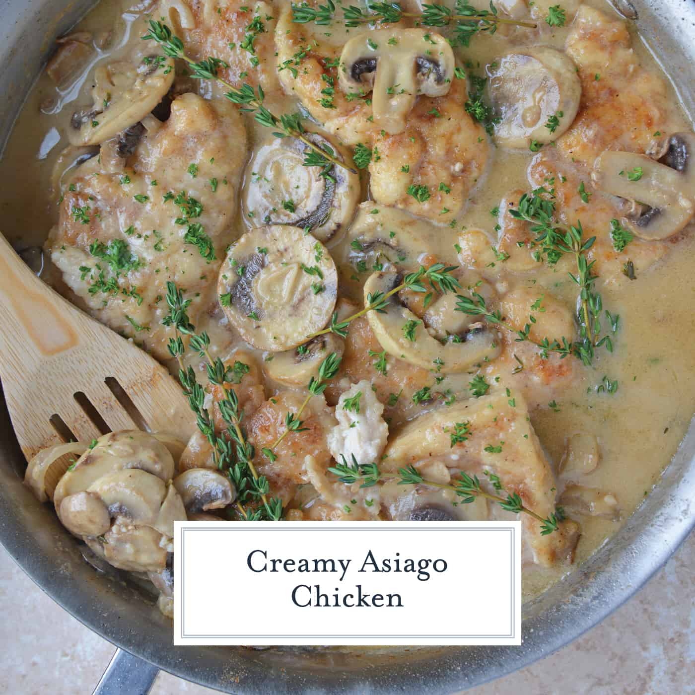 Creamy chicken in skillet