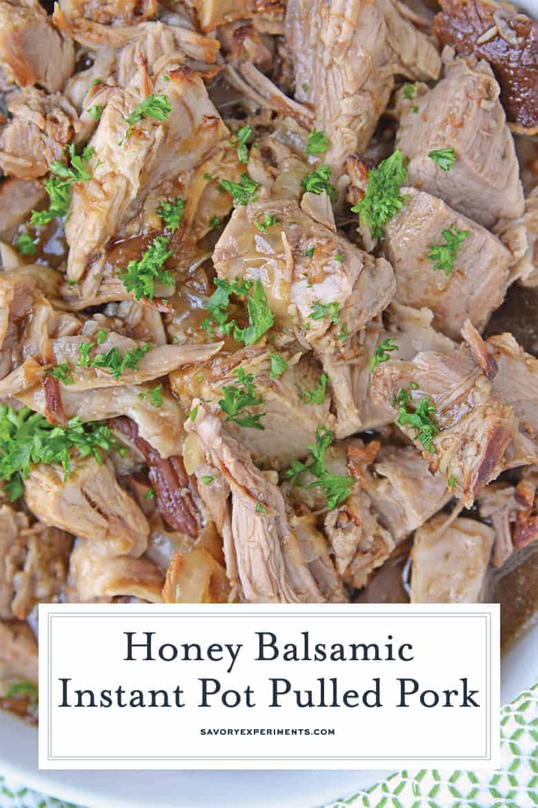 Close up of instant pot pulled pork