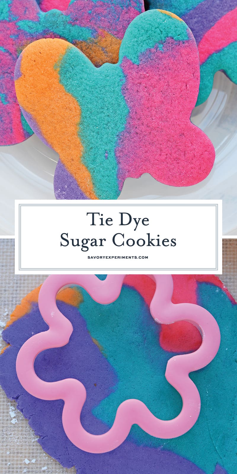 Tie Dye Sugar Cookies for Pinterest