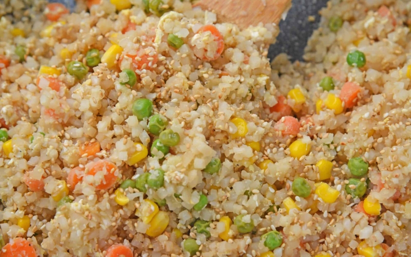 Close up from cauliflower fried rice