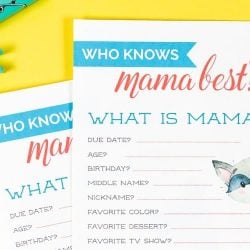 who knows mama best baby shower game