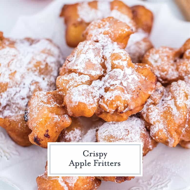 Platter of apple fritters