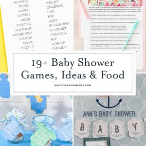 collage of baby shower ideas for pinterest 