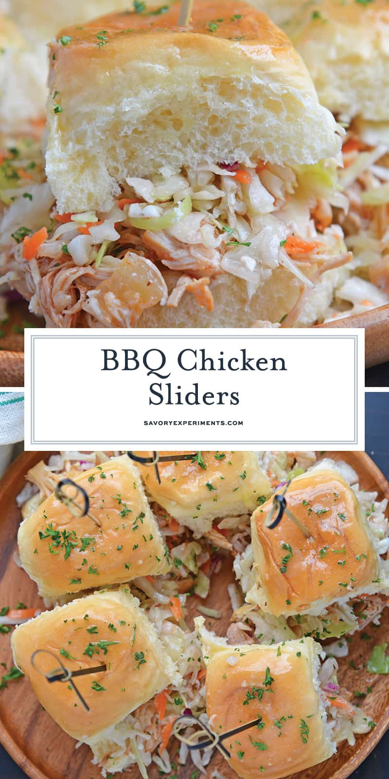 Shredded Chicken Sliders 