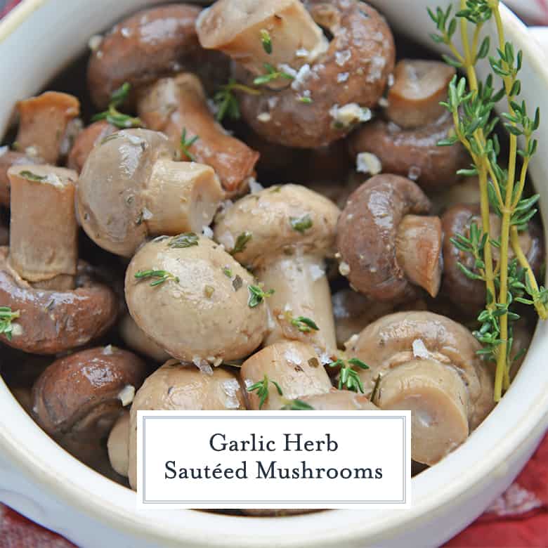 Dressed sauteed mushrooms