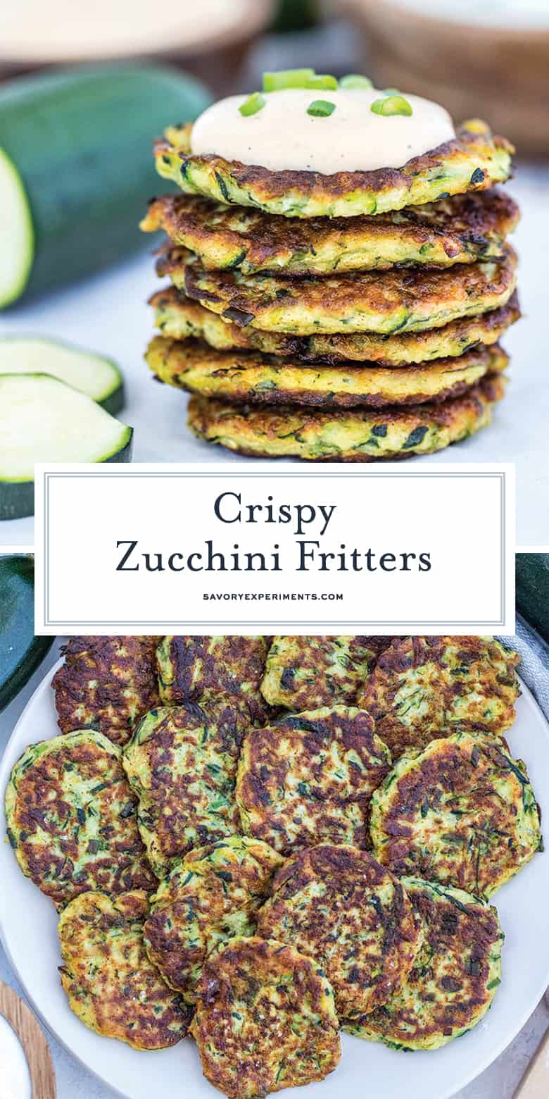 crispy zucchini pancakes for pinterest 