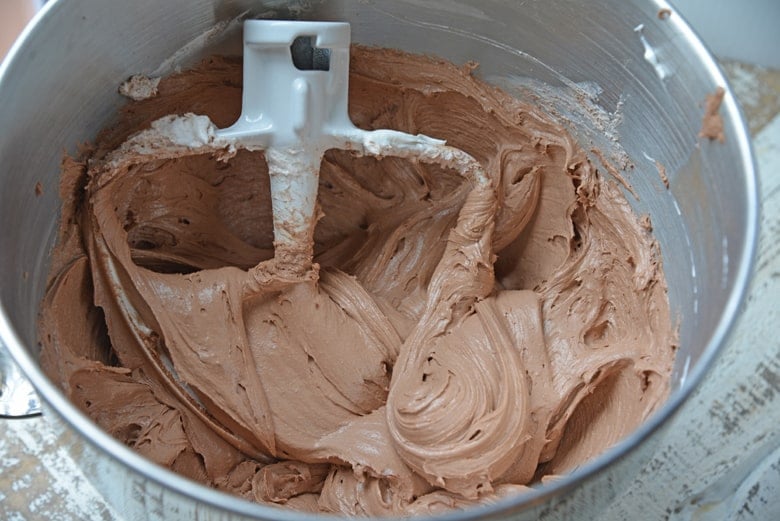 Chocolate Dunkaroo Dip in a Mixing Bowl 