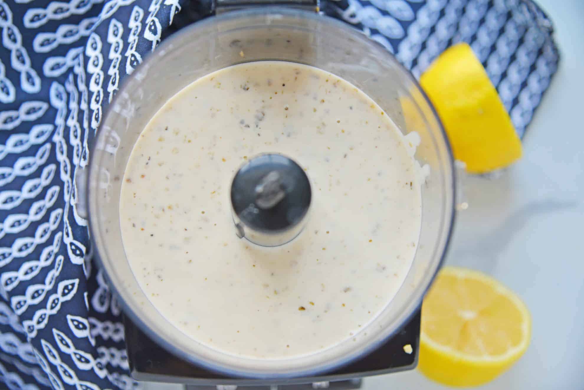 creamy salad dressing in a food processor 