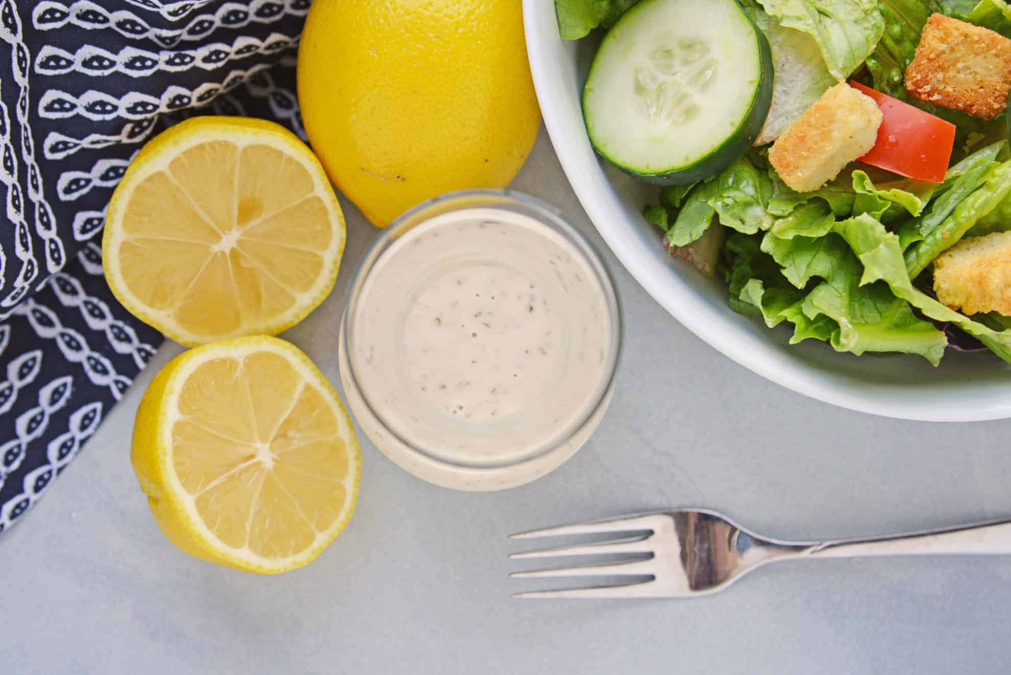 creamy greek yogurt dressing with lemon