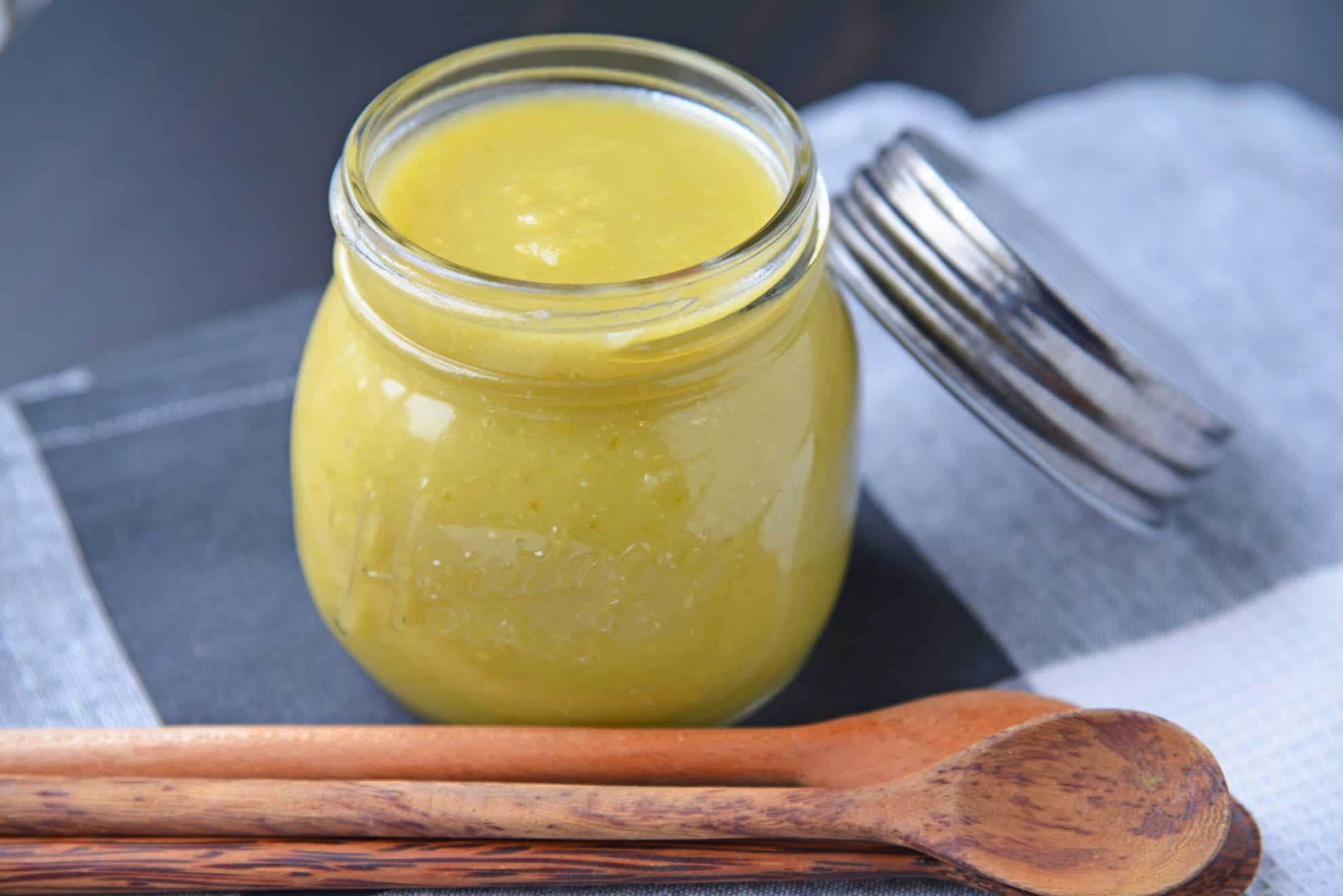 homemade enchilada sauce in a glass jar