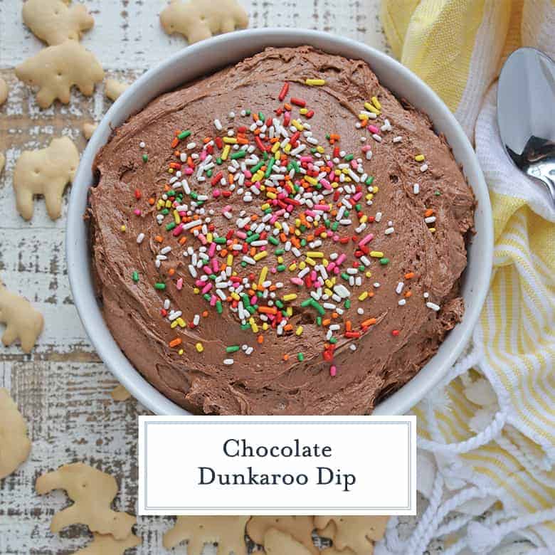 Chocolate Cake Mix Dip with Colorful Sprinkles