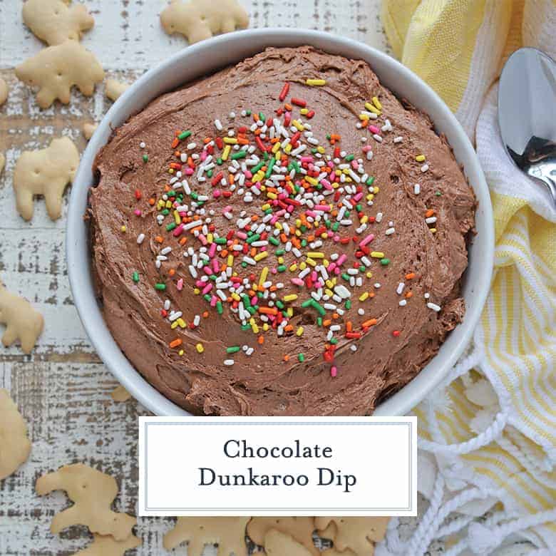 Chocolate Cake Mix Dip with Colorful Sprinkles 