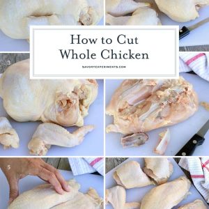 How to Cut a Whole Chicken Process Shots